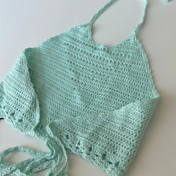 Somedays Lovin Ocean Child Crochet Crop Top - Picture 6 of 7
